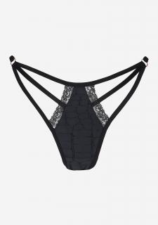 Saténová tanga LIV POUPEE MARILYN BLACK, L