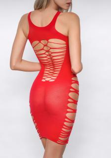 Smyslné šaty s průstřihy H09 HOT MARILYN RED, ONE-SIZE (univerzální velikost)