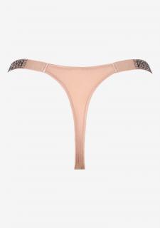 Tanga zdobená kamínky MON BIJOU SECRET POUPEE MARILYN BEIGE, L