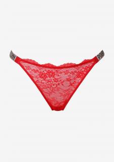 Tanga zdobená kamínky MON BIJOU SECRET POUPEE MARILYN RED, L