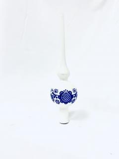 Irisa Vánoční ozdoby ANEŽKA bílá špice s dekorem cibulák 30 cm, 1 ks Balení: 1ks, Barva: bílá, Velikost: 30 cm