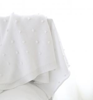 Bavlněná deka pro miminko POPCORN ooh noo bílá