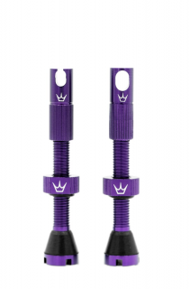 Bezdušové ventilky Peaty's Tubeles Valves  Fialové Délka ventilku: 60mm
