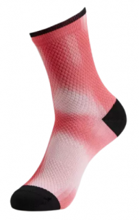 Cyklistické ponožky Specialized Soft Air Mid Socks  Vivid coral / střední Velikost: S (EU 36-39)