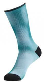 Cyklistické ponožky Specialized Soft Air Tall  Tropical Teal Distortion Velikost: L (EU 43-45)