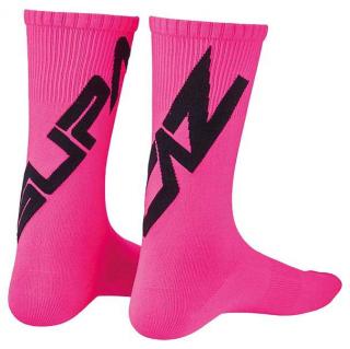 Cyklo ponožky Supacaz SupaSox  Black/Neon pink Velikost: L (EU 43-45)