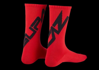Cyklo ponožky Supacaz SupaSox  Black / Red Velikost: M (EU 40-42)