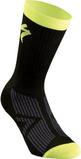Letní cyklistické ponožky Specialized Sl Elite Socks  Black / Neon Yellow Velikost: S (EU 36-39)