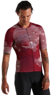 Letní cyklistický dres Specialized SL Blur Jersey  Maroon Velikost: XL