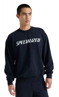 Mikina Specialized Wordmark Crewneck Sweatshirt  Black Velikost: M
