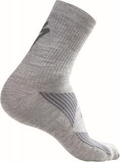 Zimní cyklistické Specialized Merino Wool Socks Grey  Dámské ponožky / Grey Velikost: S (EU 36-39)