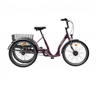 Liberty tříkolka COMFY 24  3 rychlostní provedení: ELEKTRO tříkolka, barva: fialová, Baterie - LI-ion: 17,5 Ah, Dojezd 60-100 km