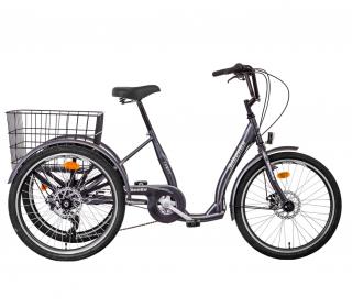 Liberty tříkolka COMFY 24  7 rychlostní, DISC brzdy barva: antracit, Baterie: 36V/10,4 Ah dojez 20-40 km, pneumatiky: klasické, bez modifikace