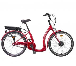 senior elektrokolo Liberty e-COMFY AL 36V provedení: 3 rychlostní NEXUS, barva: červená, Baterie - LI-ion: 10,4Ah, Dojezd 20- 60 km