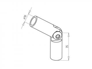 Kloubová koncovka nerez prutu ø10 (12) mm Průměr prutů: 12 mm