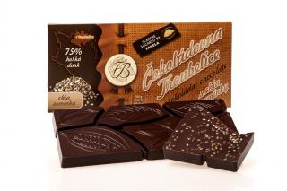 Čokoláda hořká 75% s CHIA SEMÍNKY, 45 g, Čokoládovna Troubelice