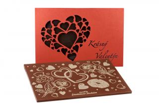 Čokoláda Valentýn - červený obal, 120 g, Čokoládovna Troubelice Varianta: bílá 40%