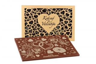 Čokoláda Valentýn - meruňkový obal, 120 g, Čokoládovna Troubelice Varianta: hořká 75%