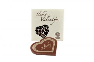 Čokoládové srdíčko  Sladký Valentýn , 18 g Varianta: bílá 40%
