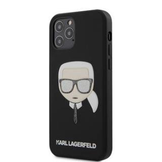 Karl Lagerfeld Glitter Head Kryt pro iPhone 12/12 Pro 6.1 Blac