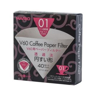 Papírové filtry V60-01 bělené (40 ks)