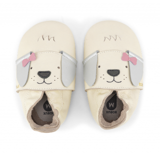 capáčky Bobux Little Bow Pup Vanilla (soft sole) Velikost boty (EU): 20, Vnitřní délka boty: 125, Vnitřní šířka boty: 59