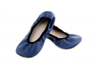 gymnastické cvičky Wins Evelí modré kožené Velikost boty (EU): 26, Vnitřní délka boty: 168, Vnitřní šířka boty: 70