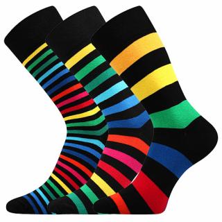 Ponožky Lonka Deline II mix barevné s černou, 3 páry Velikost ponožek: 39-42 EU