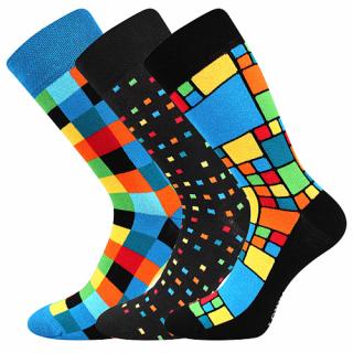 Ponožky Lonka Dikarus mix B kostka, 3 páry Velikost ponožek: 39-42 EU