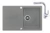 Set Teka LIVO 45 B-TQ granitový dřez šedý + baterie ARES B 938  Doprava zdarma