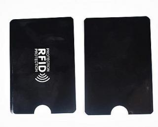 2 ks / ochranná folie na platební kartu s RFID blokací Barva: Černá