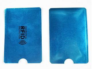 2 ks / ochranná folie na platební kartu s RFID blokací Barva: Modrá