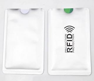 2 ks / ochranná folie na platební kartu s RFID blokací Barva: Stříbrná