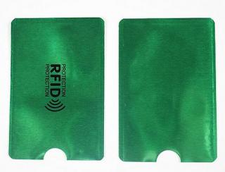 2 ks / ochranná folie na platební kartu s RFID blokací Barva: Zelená