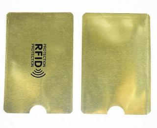 2 ks / ochranná folie na platební kartu s RFID blokací Barva: Zlatá