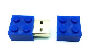 8GB USB flash disk / Kostička stavebnice Barva: Modrá, Kapacita USB: 8GB