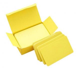 Kraft cedulky - papírové kartičky jednoduché / sada 100 ks Barva: Žlutá