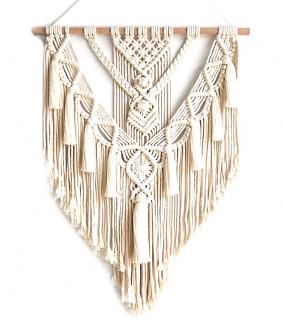 Macramé závěs / BOHO dekorace se střapci 010