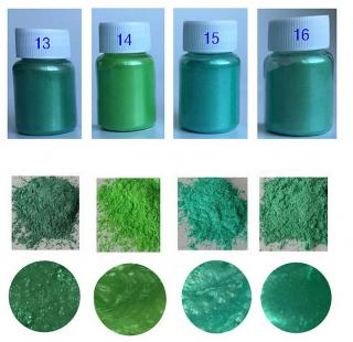 MICA minerální práškové barvy GREEN SET 4 ks