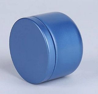 Plechová krabička víčkem metalická 50 ml Barva: Modrá