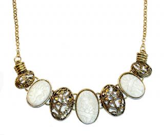 Vintage náhrdelník PATINA Barva: Bílá