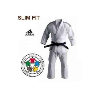 Kimono na judo IJF ADIDAS CHAMPION II Slim Fit - bílé Na výšku: 150 cm