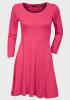 Dámské růžové pružné šaty dlouhý rukáv Velikost: 36
