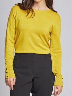 Dámský žlutý úpletový svetr plus size A1236 Velikost: 50