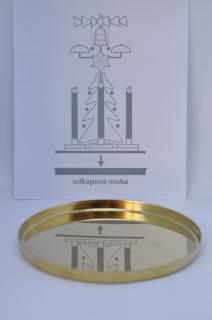 Podmiska odkapová miska zlatá - náhradní díl k Andělskému zvonění