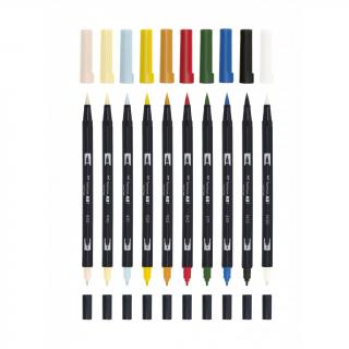 TOMBOW DualBrush pen sada Shonen 10 barev