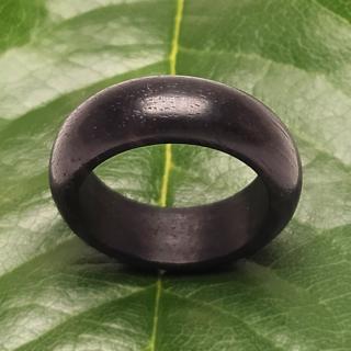 Ebenový prsten s kamenem na přání Kámen: bez kamene, Velikost: L (55-56)