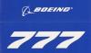 Boeing Samolepka BOEING 777 Modrá