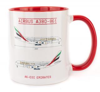 Hrnek Airbus A380 Emirates 300 ml