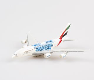 Magnet Airbus A380 Emirates modrý